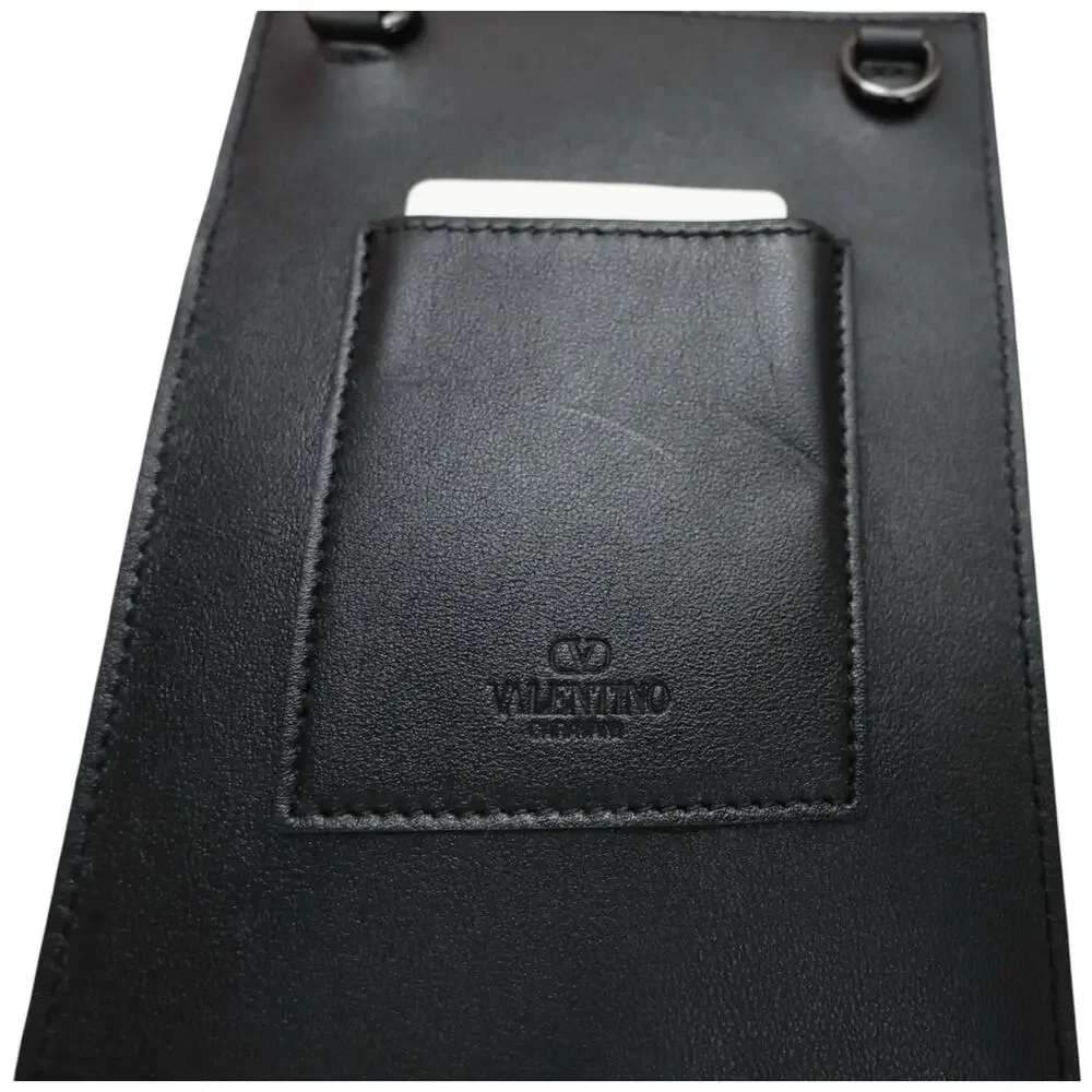 VALENTINO GARAVANI Rockstud Leather Phone Case Crossbody